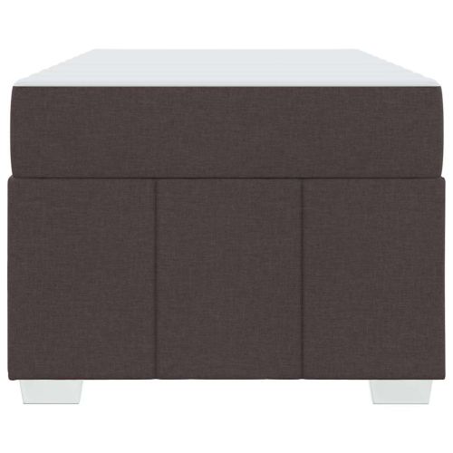 Рамка за легло с матрак Тъмен кафяв 120 x 190 cm текстил