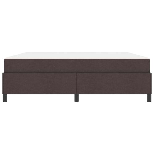 Легло с пружинирана основа Тъмен кафяв 180 x 200 cm текстил