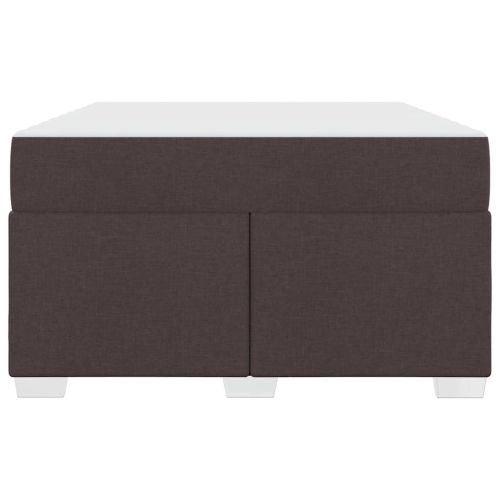 Рамка за легло с матрак Тъмен кафяв 120 x 190 cm текстил