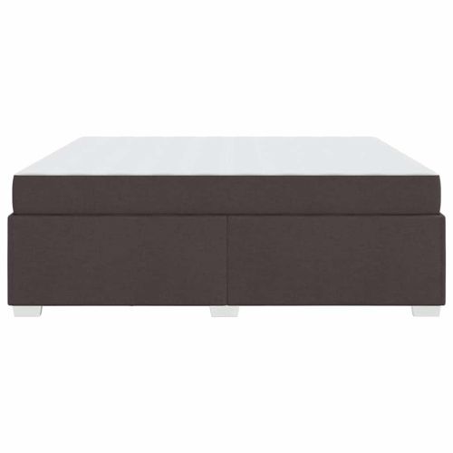 Рамка за легло с матрак Тъмен кафяв 180 x 200 cm текстил