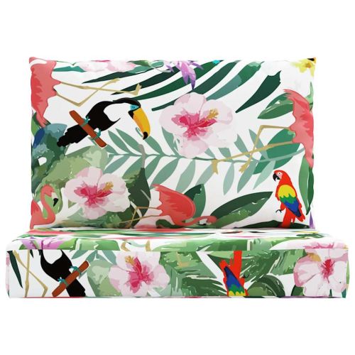 Палетни възглавници, 2 бр, многоцветни, плат Оксфорд