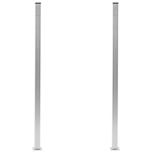 Оградни колове, 2 бр, алуминий, 185 см