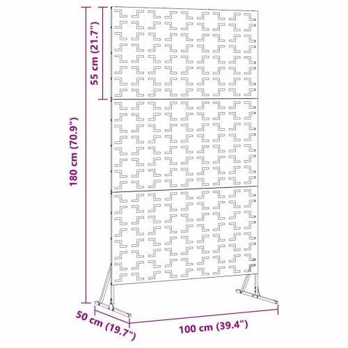 Екран за уединение 100 x 50 x 180 см Стомана Антрацит