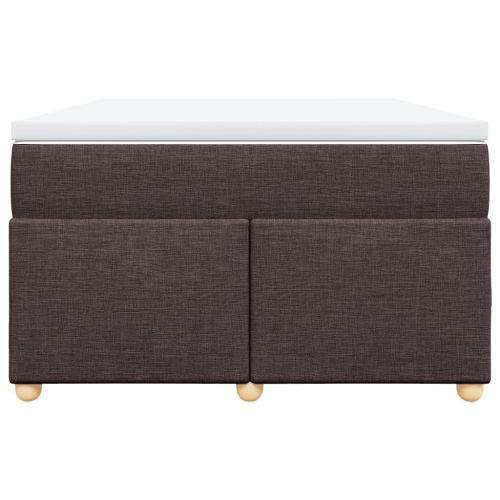 Боксспринг легло с матрак, тъмнокафяво, 120x190 см, плат