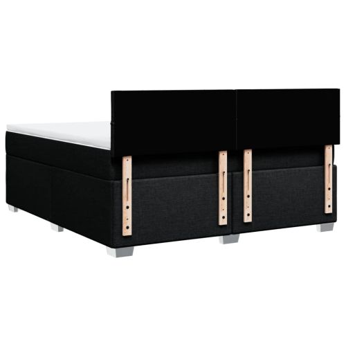 Боксспринг легло с матрак, черно, 180x200 см, плат