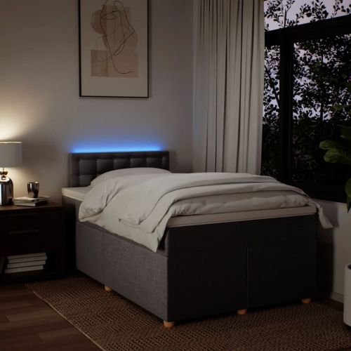 Боксспринг легло с матрак, таупе, 120x190 см, плат