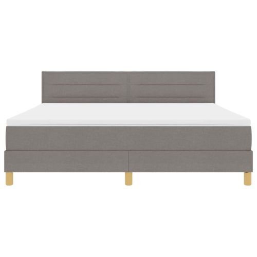 Легло с пружинирана основа с матрак Таупе 180 x 200 cm текстил