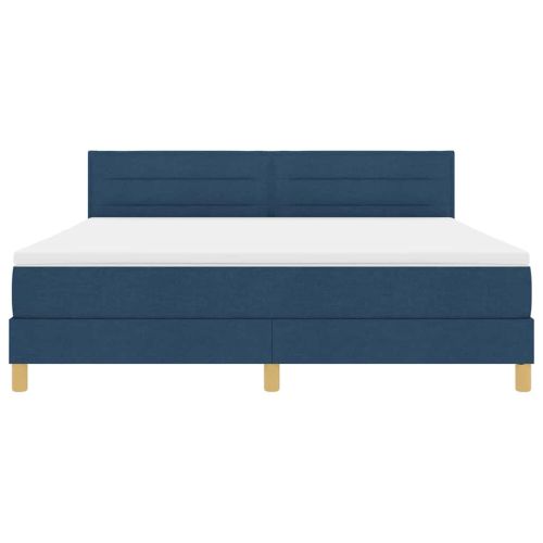 Легло с пружинирана основа с матрак Синьо 180 x 200 cm текстил