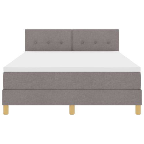 Легло с пружинирана основа с матрак Таупе 160 x 200 cm текстил