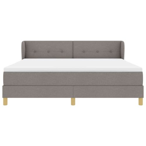 Легло с пружинирана основа с матрак Таупе 180 x 200 cm текстил