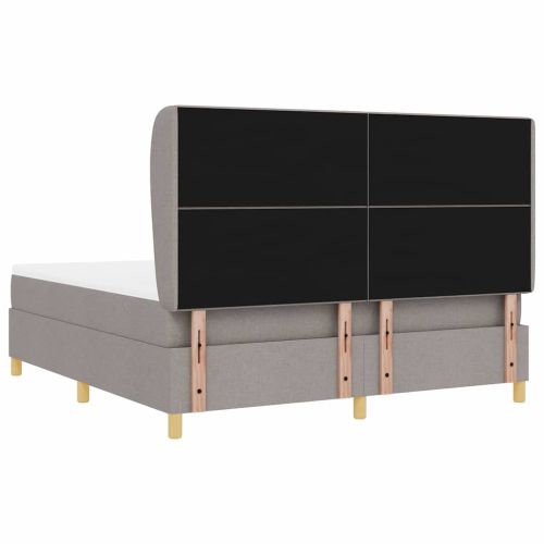 Легло с пружинирана основа с матрак Таупе 200 x 180 cm текстил