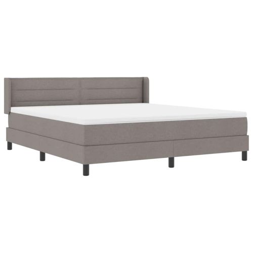 Легло с пружинирана основа с таблото Таупе 200 x 180 cm текстил