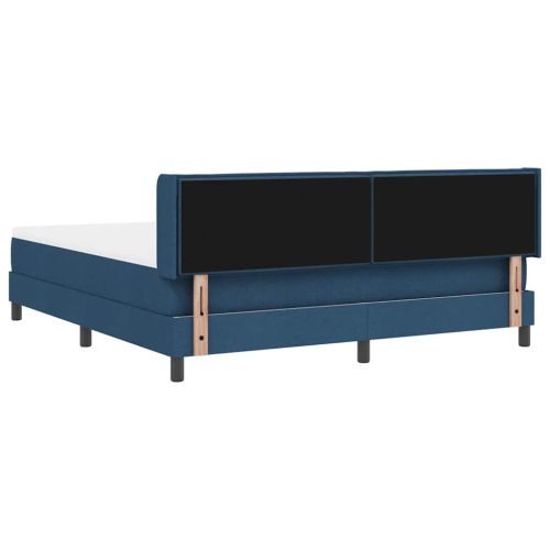 Легло с пружинирана основа с таблото Синьо 200 x 180 cm текстил