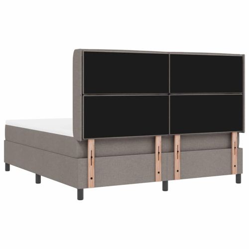 Легло с пружинирана основа с матрак Таупе 200 x 180 cm текстил