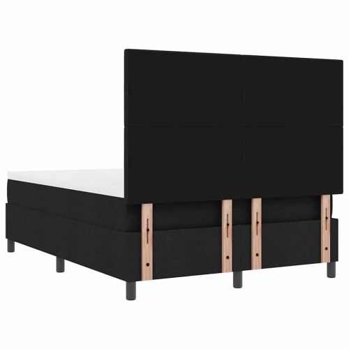 Легло с пружинирана основа с таблото Черно 160 x 200 cm текстил