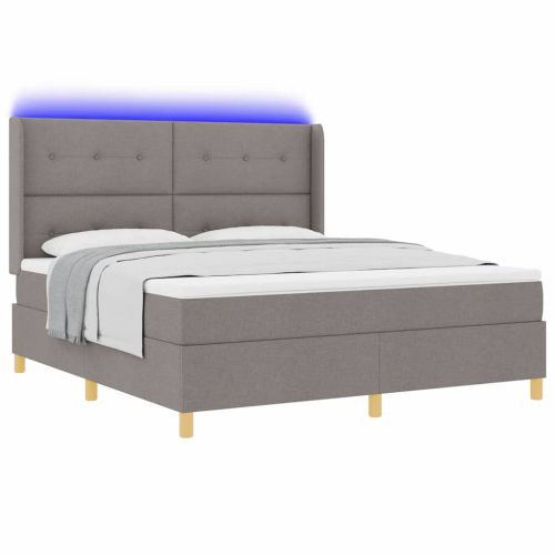 Легло с пружинирана основа с таблото Таупе 180 x 200 cm текстил
