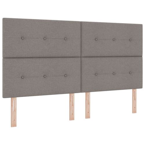 Легло с пружинирана основа с таблото Таупе 180 x 200 cm текстил