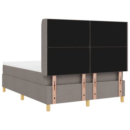 Легло с пружинирана основа с матрак Таупе 160 x 200 cm текстил