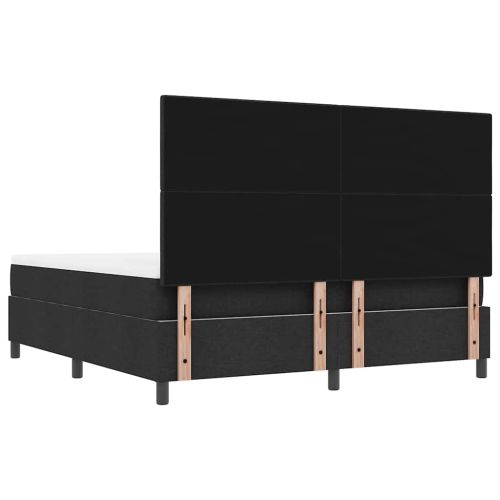 Легло с пружинирана основа с матрак Черно 180 x 200 cm текстил