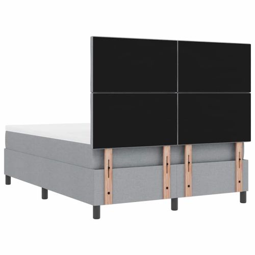 Легло с пружинирана основа Светлосиво 160 x 200 cm текстил