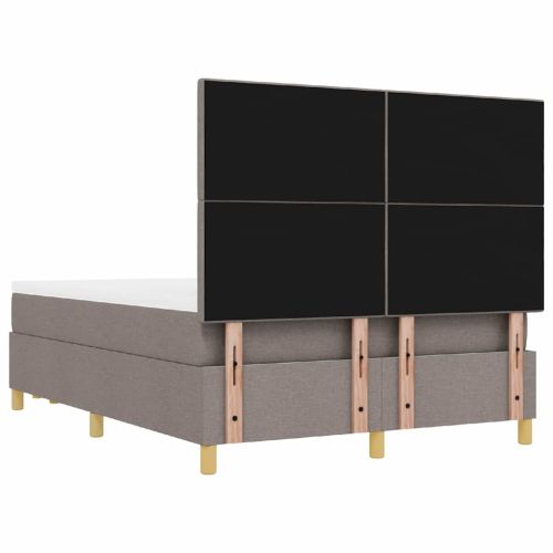 Легло с пружинирана основа с матрак Таупе 160 x 200 cm текстил