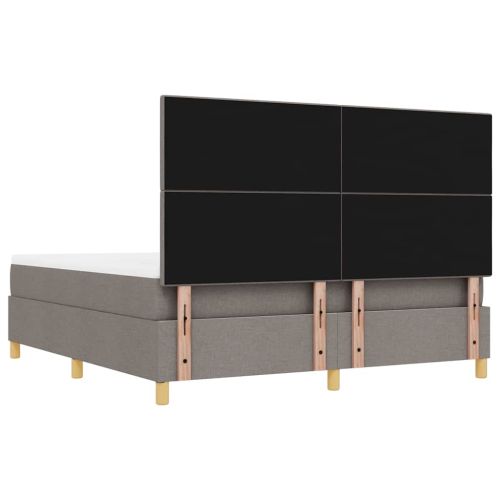 Легло с пружинирана основа с матрак Таупе 180 x 200 cm текстил