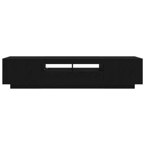 Комплект ТВ шкаф 2 pcs Черно 180 x 35 x 40 см Инженерно дърво