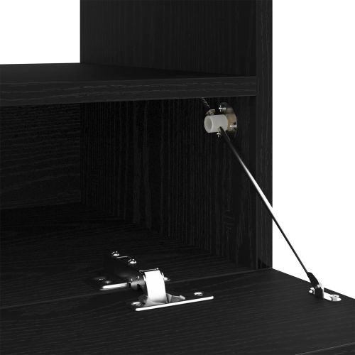 Комплект ТВ шкаф 2 pcs Черно 200 x 35 x 40 см Инженерно дърво