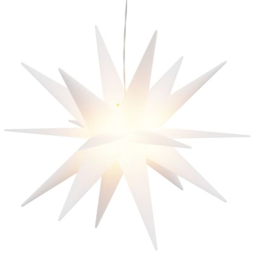 Коледна лампа с LED, сгъваема, бяла, 43 см