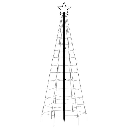 Коледна светеща елха с шипове 220 LED синя 180 см