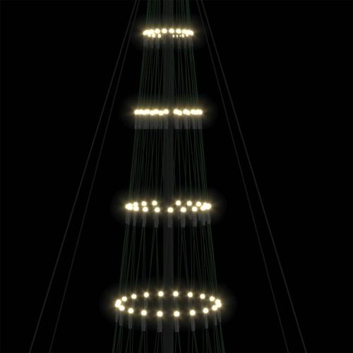 LED Коледна Елха с 555 LED светодиода Топло бяло 500 cm Метал