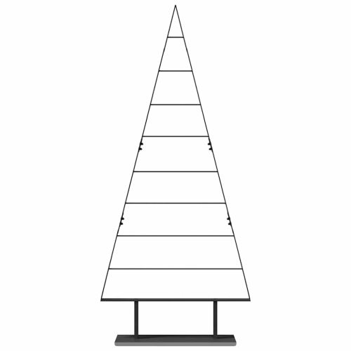 Метално коледно дърво с поставка Черно 180 cm Стомана