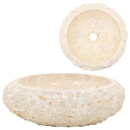 Мивка, 40x12 см, мрамор, кремава