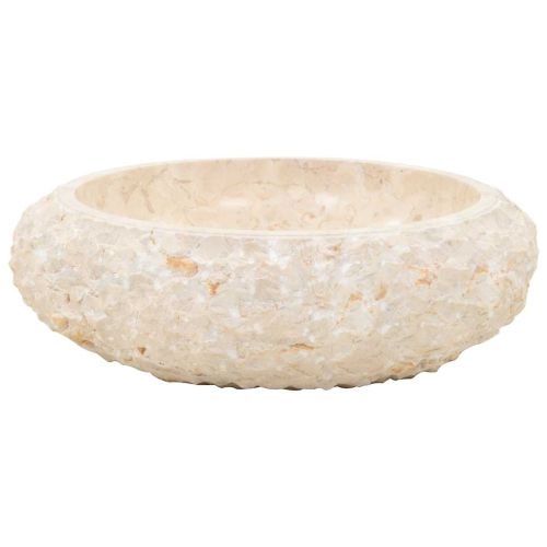 Мивка, 40x12 см, мрамор, кремава