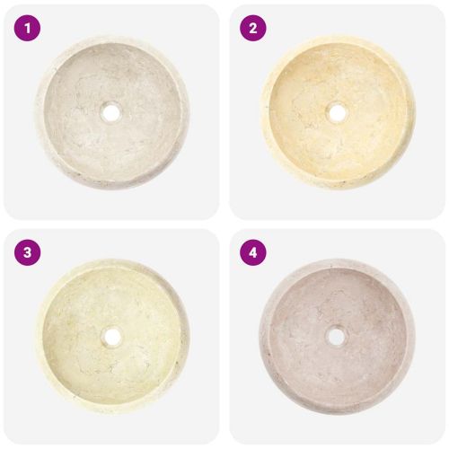 Мивка, 40x12 см, мрамор, кремава