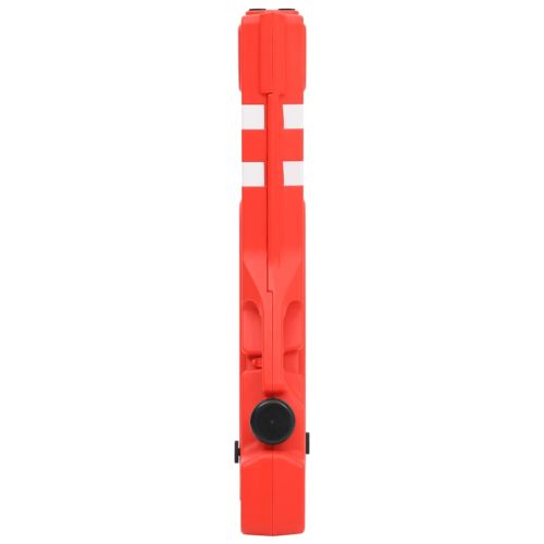 Сгъваема трафик бариера, червена, 210x50x105 см