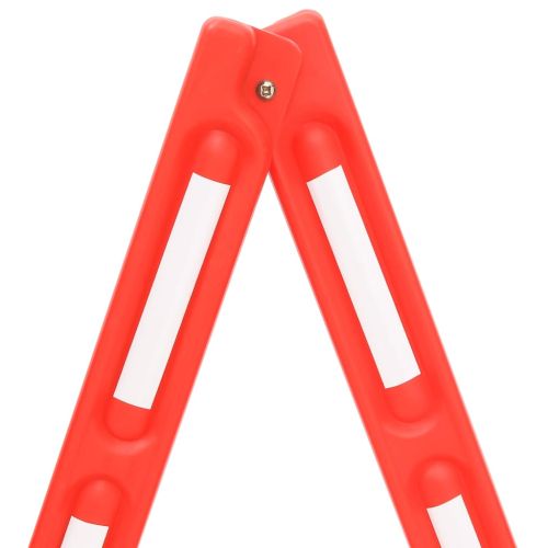 Сгъваема трафик бариера, червена, 210x50x105 см