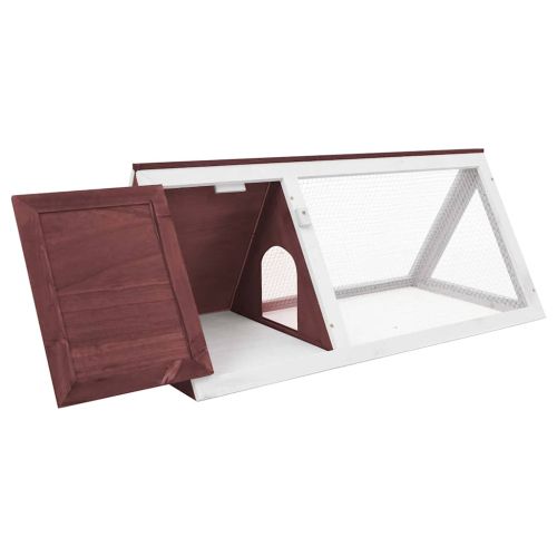 Клетка за зайци, кафява, дърво