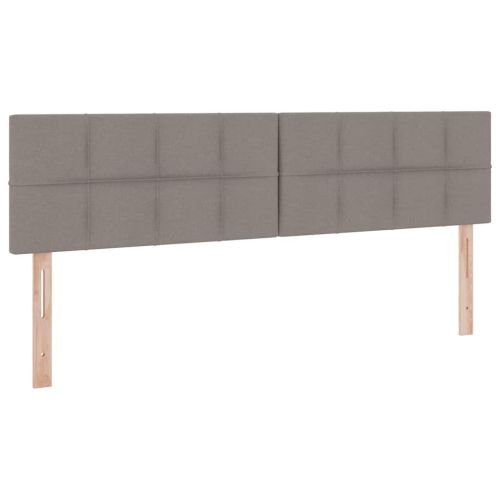 Легло с място за съхранение и LED Таупе 180 x 200 cm текстил