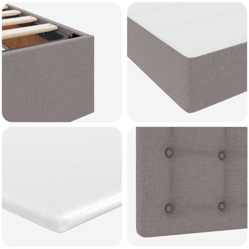 Легло с място за съхранение и матрак Таупе 160 x 200 cm