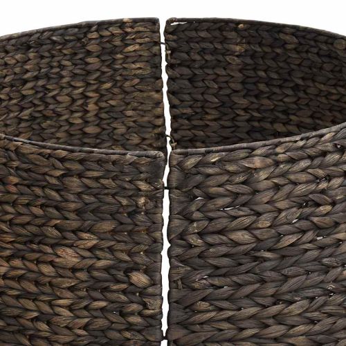 Коло за коледно дърво Черно 105 x 105 x 28 см Воден хиацинт