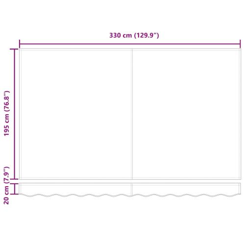 Сгъваем навес Синьо и бяло 350 x 200 cm Алуминий и Тъкан
