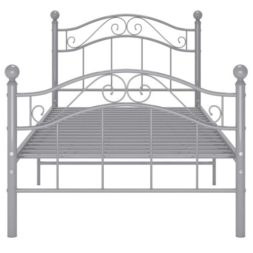 Рамка за легло, сива, метал, 100x200 cм