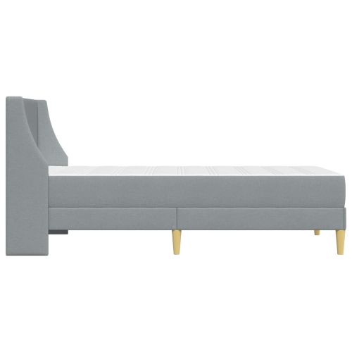 Рамка за легло с матрак Светлосиво 100 x 200 cm Полиестер