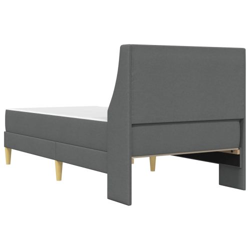 Рамка за легло с матрак Тъмен сив 100 x 200 cm Полиестер