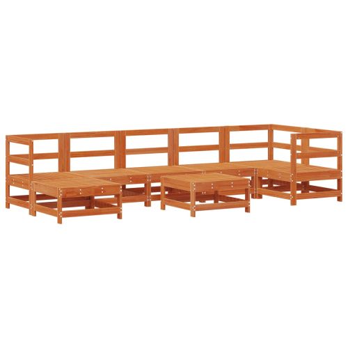 Комплект за почивка в градина 8 pcs Восъчен Кафяв