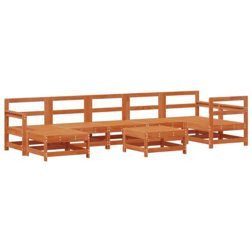 Комплект за почивка в градина 8 pcs Восъчен Кафяв