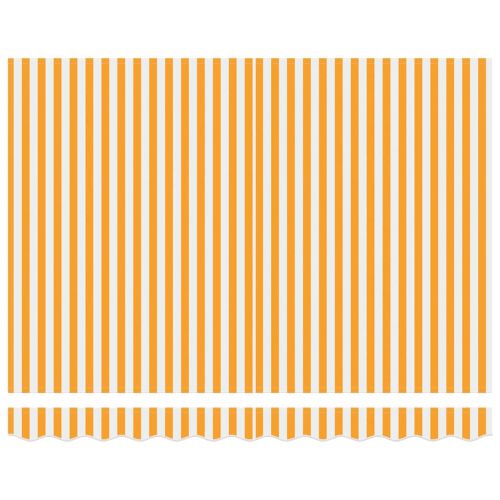 Резервен плат за тента Жълт и бял 330 x 195 см Полиестер