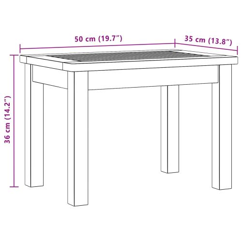 Масичка за кафе Светъл акация 50 x 35 x 36 cm