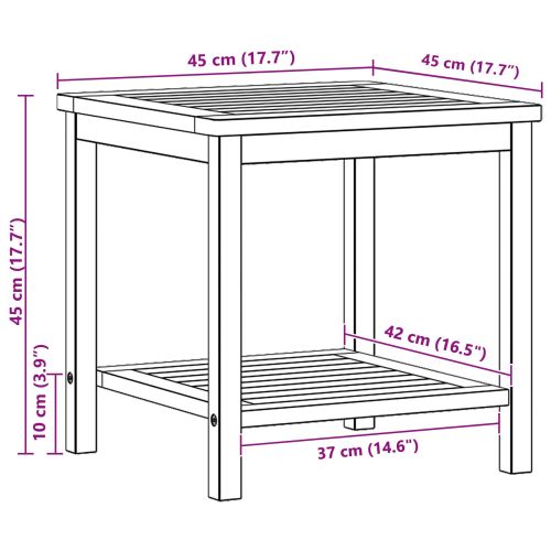 Странична маса Натурален маслен 45 x 45 x 45 cm